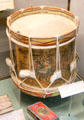 Argyll & Sutherland drum damaged in Boer War at Stirling Castle Regimental Museum. Stirling, Scotland.