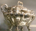 Silver soup tureen for Sutherland Highlanders made in London at Stirling Castle Regimental Museum. Stirling, Scotland.
