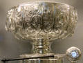 Silver punch bowl & ladle made in London presented to Argyllshire Highlanders at Stirling Castle Regimental Museum. Stirling, Scotland.