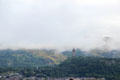 Wallace Monument under clouds. Stirling, Scotland.