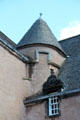Conical tower roof of later 17th C expansion of Argylls Lodging. Stirling, Scotland.