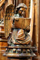 Angel of Evangelist St Matthew on pulpit of Dunfermline New Abbey Church. Dunfermline, Scotland.
