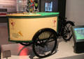 Ice cream sales tricycle at Dunfermline Carnegie Library Museum. Dunfermline, Scotland.