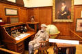 Furniture from office of Andrew Carnegie at Andrew Carnegie Birthplace Museum. Dunfermline, Scotland.