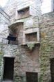 Multiple levels of ruins at Craigmillar Castle. Craigmillar, Scotland.