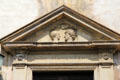 Pediment & Latin inscription, taken from Horace, over front door at Newhailes. Musselburgh, Scotland.