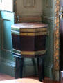 Cellaret wine chest in dining room at Newhailes. Musselburgh, Scotland.