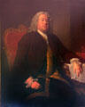 Portrait of Sir James Dalrymple by Allan Ramsay in dining room at Newhailes. Musselburgh, Scotland.
