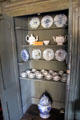 Original doored-buffet in Withdrawing built-in to display porcelain & delftware at Culross Palace. Culross, Scotland.