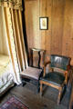Chairs in garden room at Culross Palace. Culross, Scotland.