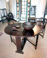 Gateleg table holding bowl & wooden spoons at The Study. Culross, Scotland