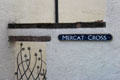 Mercat cross sign. Culross, Scotland.