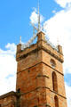 St Michael Church tower with modern spire. Linlithgow, Scotland.
