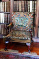 Needlework chair in Large Library at Hopetoun House. Queensferry, Scotland.