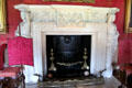 Marble chimneypiece ordered by Robert Adam & carved by Michael Rysbrack in Red Drawing Room at Hopetoun House. Queensferry, Scotland.