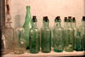 Vintage bottles in service area at Hopetoun House. Queensferry, Scotland.