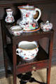 Wash basin set on stand in Antechamber at Hopetoun House. Queensferry, Scotland.