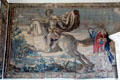 Tapestry with horseman in Tapestry Room at Hopetoun House. Queensferry, Scotland.