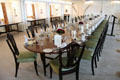 State Dining Room on Royal Yacht Britannia. Edinburgh, Scotland