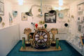 Historic wheelhouse on display at Royal Yacht Britannia. Edinburgh, Scotland.
