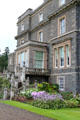 Bowhill House over flower beds. Scotland.