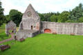 Cloister area at Dryburgh Abbey. Scotland.