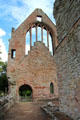 Ruined walls at Dryburgh Abbey. Scotland.