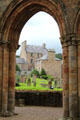 View from Jedburgh Abbey to town. Jedburgh, Scotland.