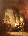 Abdication of Mary Queen of Scots at Lochleven Castle painting by Thomas Miles Richardson at Mary Queen of Scots House. Jedburgh, Scotland.