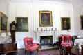 Dining room fireplace & sitting area at Manderston House. Duns, Scotland.