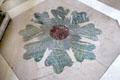 Inlaid marble floor in Hall at Manderston House. Duns, Scotland.