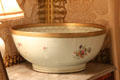 Chinese-export porcelain punchbowl in drawing room at Manderston House. Duns, Scotland.