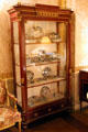 China cabinet in drawing room at Manderston House. Duns, Scotland.