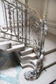 Detail of silver staircase railing polished twice per year at Manderston House. Duns, Scotland.