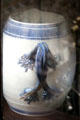 Blue & white ceramic mug with twisted handles at Manderston House. Duns, Scotland.