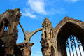 15th C arches at Melrose Abbey. Melrose, Scotland.