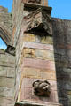 Sculptural features of Melrose Abbey. Melrose, Scotland.