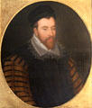 Portrait of John Maitland 1st Lord Thirlestane, Chancellor of Scotland copy by John Scougal at Thirlestane Castle. Scotland.