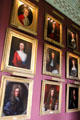 Portraits of Lords & Ladies in dining room at Thirlestane Castle. Scotland.