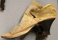 Shoe which belonged to Mary Queen of Scots at Traquair House. Scotland.