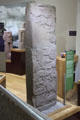 Pictish cross-slab shows animals & Pictish symbols at St Vigeans Museum. Arbroath, Scotland.