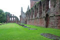 Nave ruins at Arbroath Abbey founded 1178. Arbroath, Scotland.