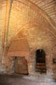 Fireplace in undercroft of Abbot's House at Arbroath Abbey. Arbroath, Scotland.