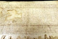 Detail of Declaration of Arbroath at Arbroath Abbey. Arbroath, Scotland.