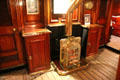 Stove & sideboards in officer's mess aboard RRS Discovery. Dundee, Scotland.