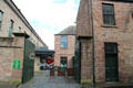 Entrance gates to Verdant Works Jute Museum. Dundee, Scotland.