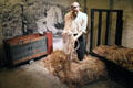 Batching process for jute where fiber was sorted & oiled for production at Verdant Works Museum. Dundee, Scotland.