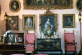 Portraits of royalty in great hall at Glamis Castle. Angus, Scotland.