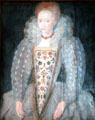 Portrait of woman in Elizabethan dress at Glamis Castle. Angus, Scotland.
