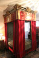 King's bedroom with oldest bed slept in by Pretender James Francis Edward Stuart at Glamis Castle. Angus, Scotland.